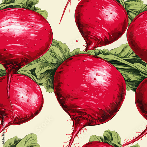 Seamless Colorful Beetroot Pattern