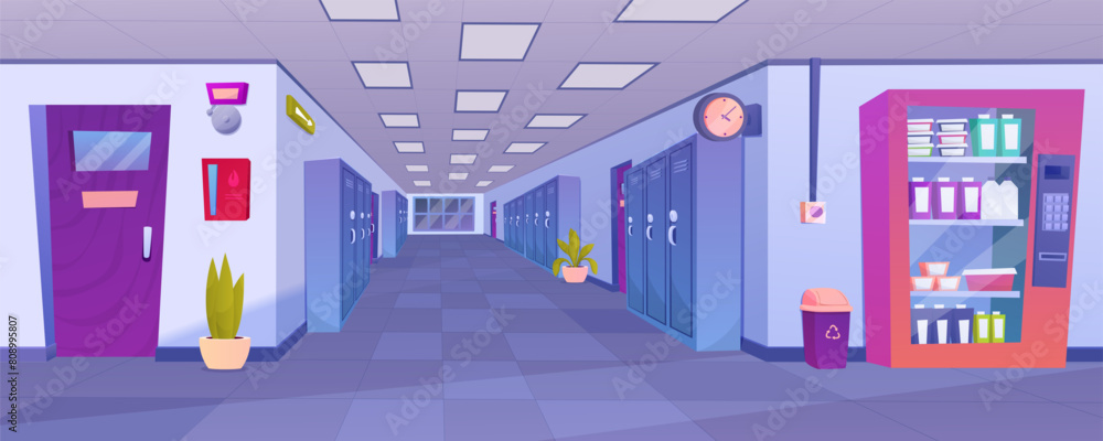 Εκτύπωση καμβά School hallway interior