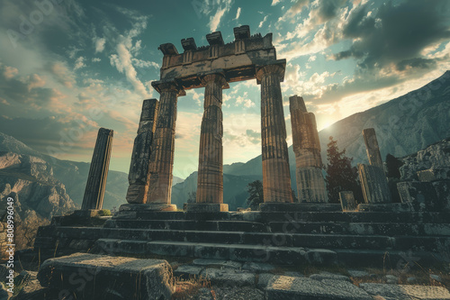 Ancient Greek temple of Apollo. photo