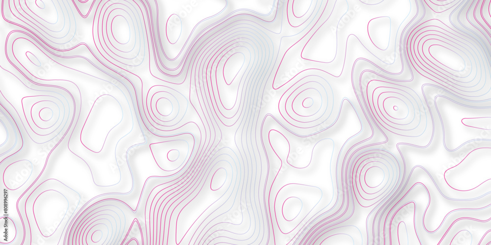 Abstract colorful gradient Topographic line map background with shadows. Contour elevation topographic and textured Background Modern design with White background with topographic wavy Patte. Abstract colorful gradient Topographic line map background with shadows. Contour elevation topographic and textured Background Modern design with White background with topographic wavy Patte.