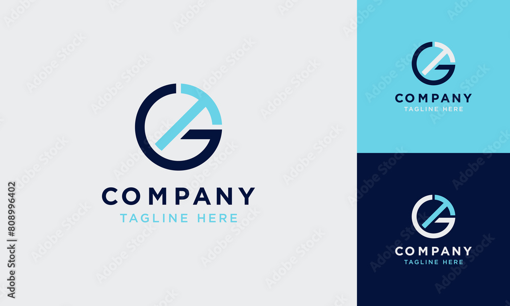 Letter GT Abstract Initial logo Letter GT Abstract Initial logo