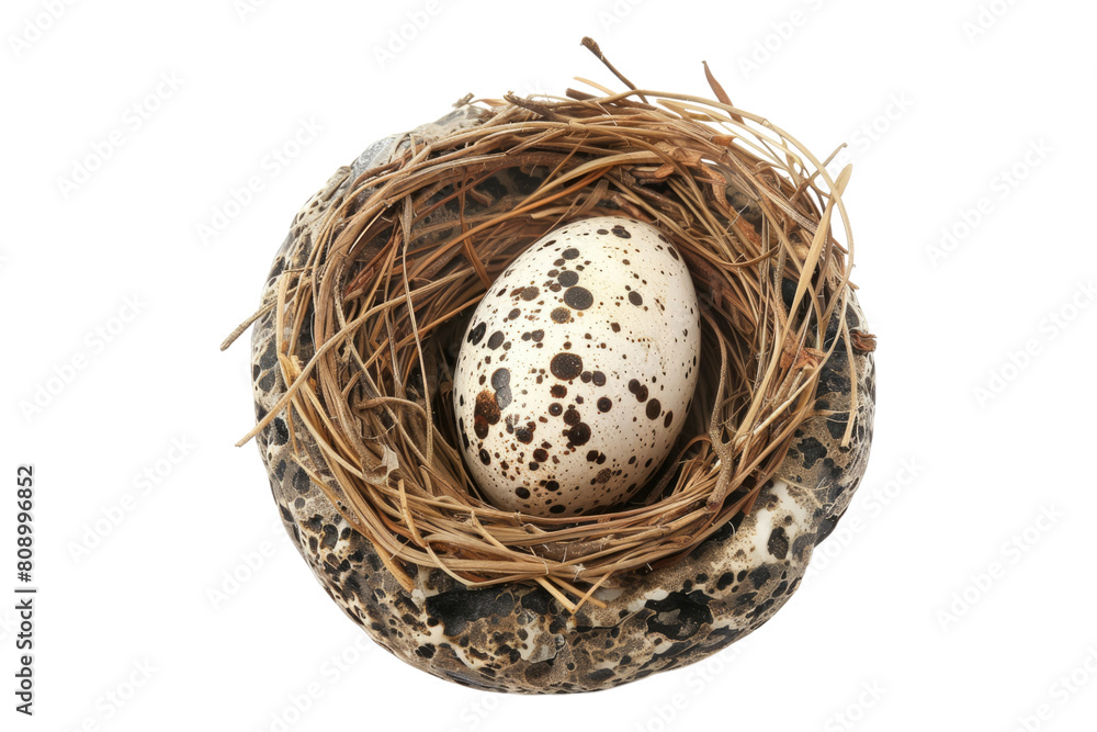 Bird nest with one egg isolated on transparent background Bird nest with one egg isolated on transparent background