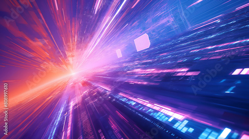 3D illustration of abstract technology digital hi-tech concept background.