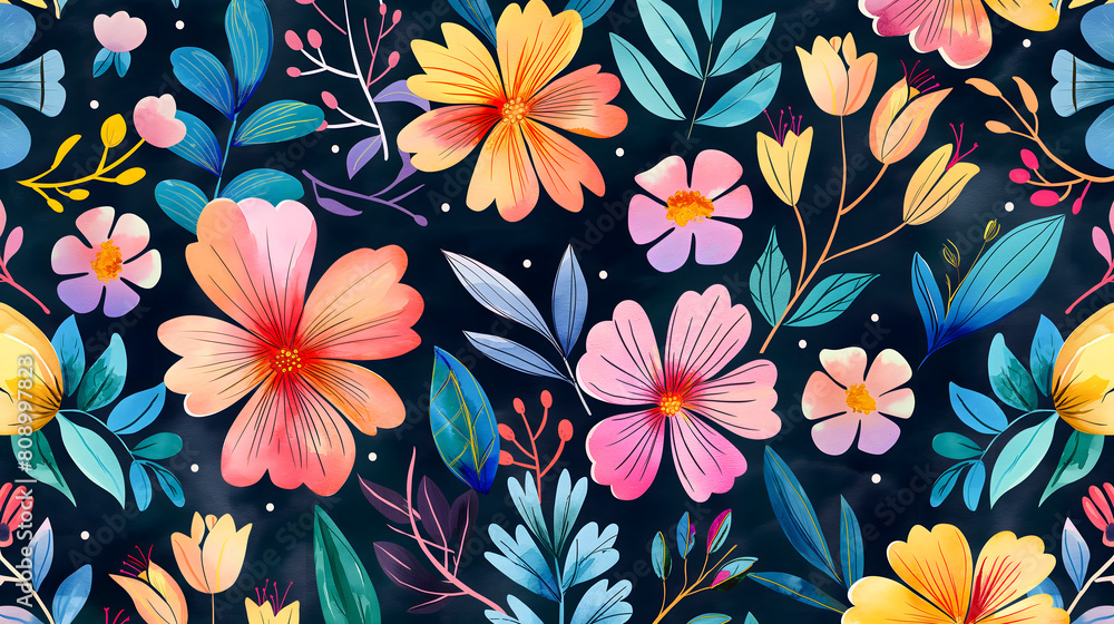 flowers. Floral background. Vector illustration.jpg