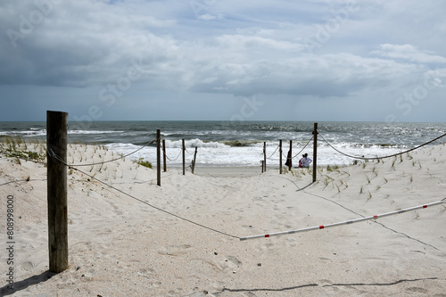 Walkway to the ocean beach Florida  USA