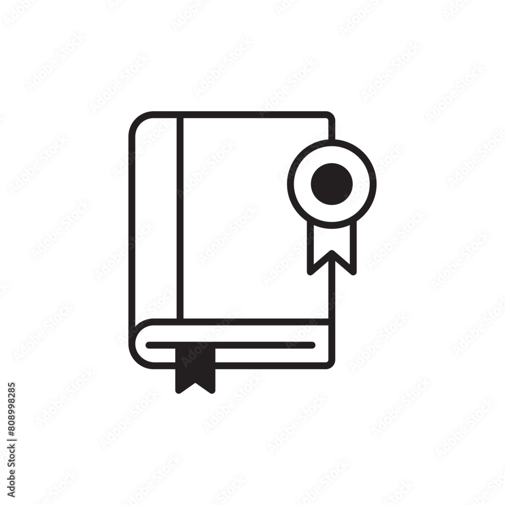 Book icon design with white background stock illustration Book icon design with white background stock illustration