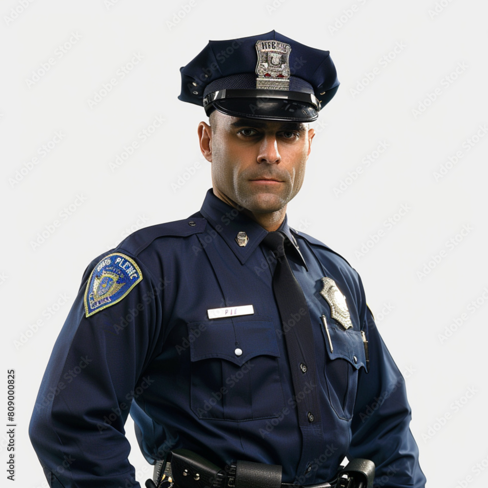realistic Policeman Vector. Police officer on white background realistic Policeman Vector. Police officer on white background