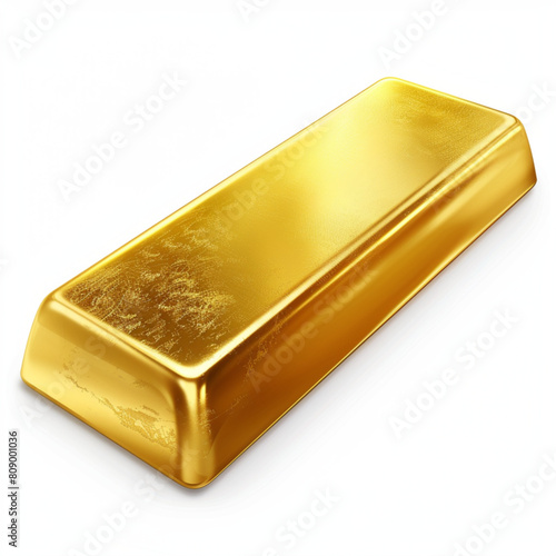 Realistic vector of a golden bar on the white background - vector