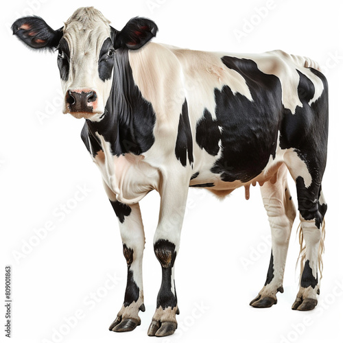 realistic cow vector on white background