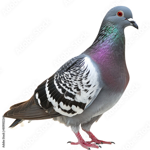 Realistic Pigeon vector color, isolated on a white background