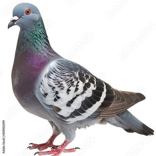 Realistic Pigeon vector color, isolated on a white background