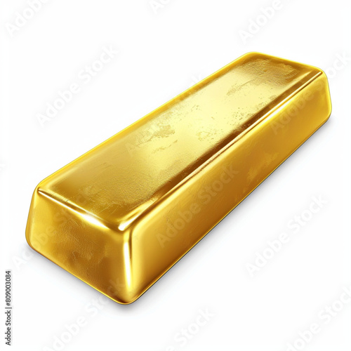 Realistic vector of a golden bar on the white background - vector