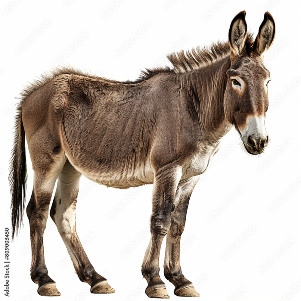 A realistic donkey cute animal vector A realistic donkey cute animal vector