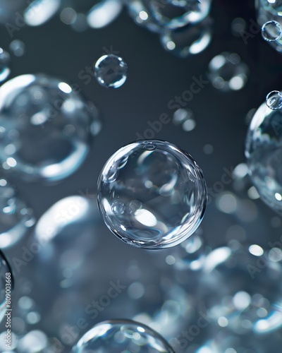 Wallpaper Mural Macro soap bubbles of cleansing, moisturizing, toning, or exfoliating water cosmetic Torontodigital.ca