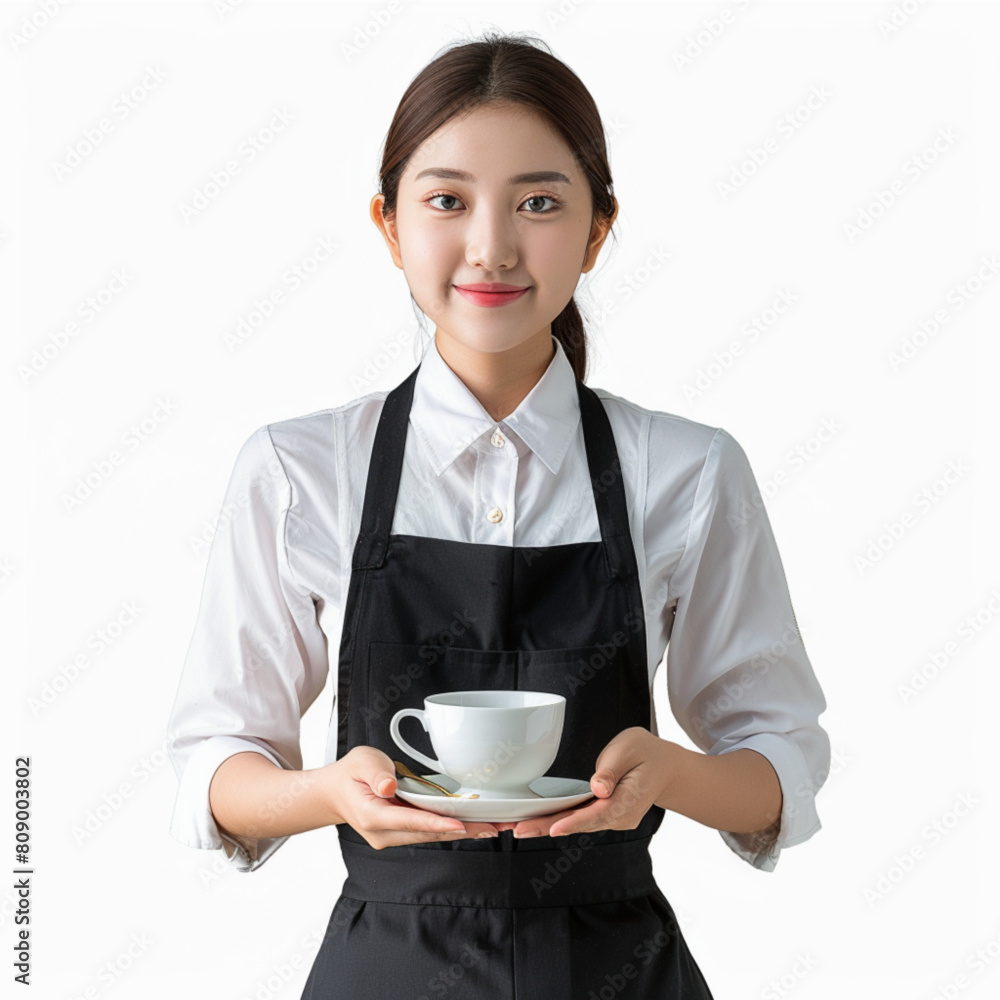 Realistic 3D Young Friendly Professional Waiter in Formal Attire Happy Serving Food in Restaurant Isolated in White Background. Vector Illustration Realistic 3D Young Friendly Professional Waiter in Formal Attire Happy Serving Food in Restaurant Isolated in White Background. Vector Illustration