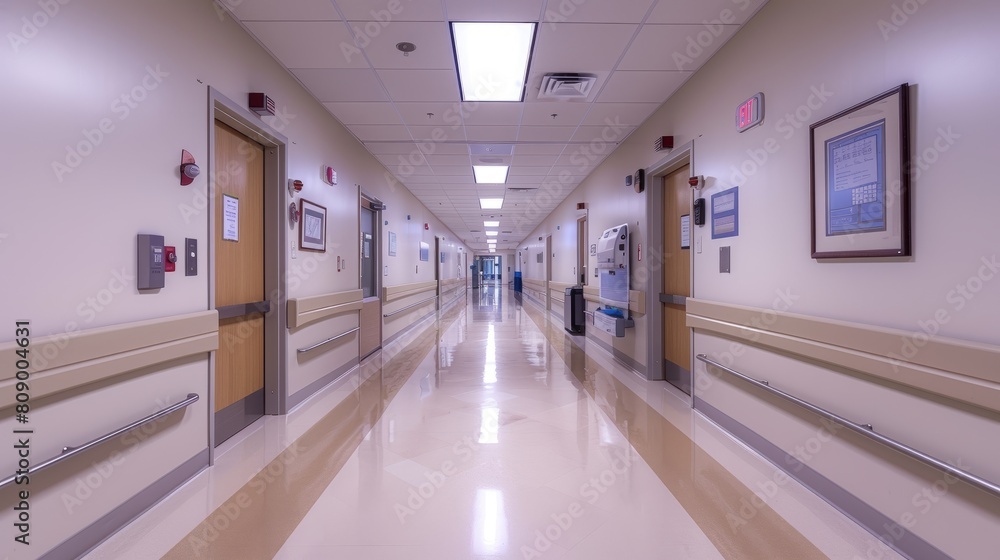 Hospital Interior Elegance: Sleek Design and State-of-the-Art Medical Equipment