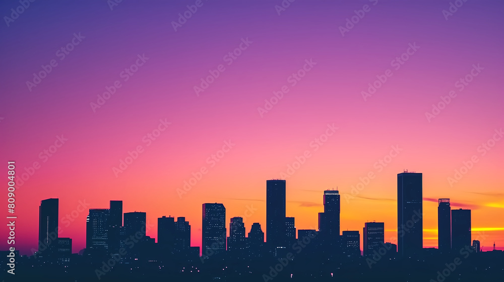 Silhouette of a city skyline against a stunning gradient sunset, featuring shades of pink and purple.
Silhouette of a city skyline against a stunning gradient sunset, featuring shades of pink and purple.