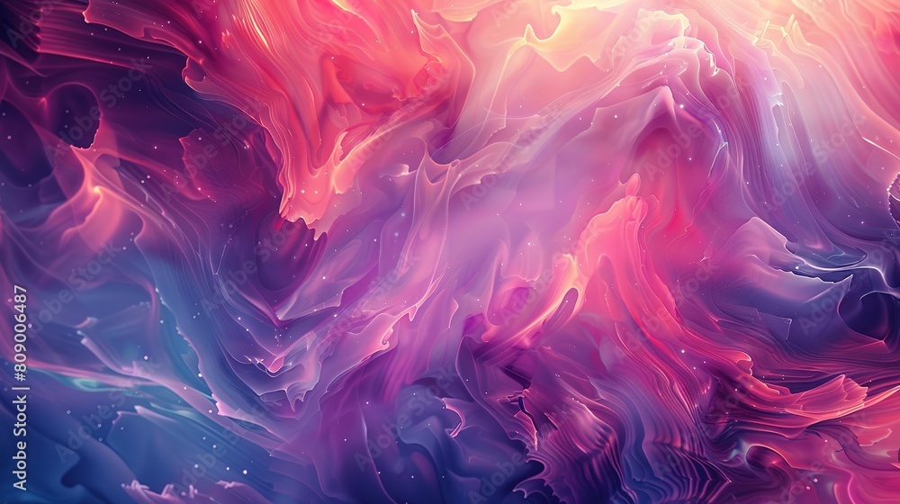 Naklejka premium mesmerising digital background blending vibrant gradients and organic shapes