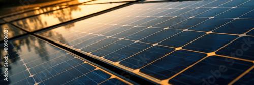 Close-up of a solar panel, photovoltaic, green eco-friendly energy, background banner
