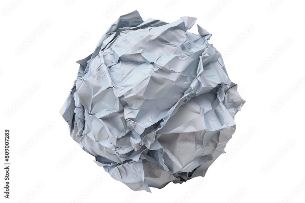 Crumpled paper ball isolated on transparent background Crumpled paper ball isolated on transparent background