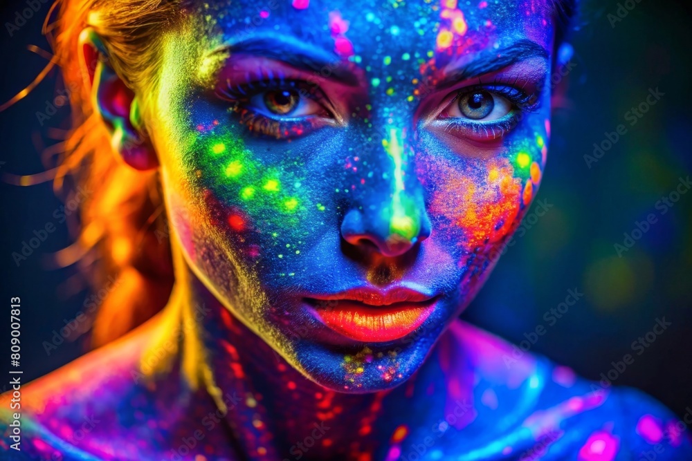 close up UV portrait close up UV portrait