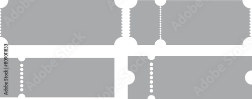 Ticket icon set, Movie show ticket vector icon, Cinema or Movie ticket in flat style ,Admit one coupon entrance vector