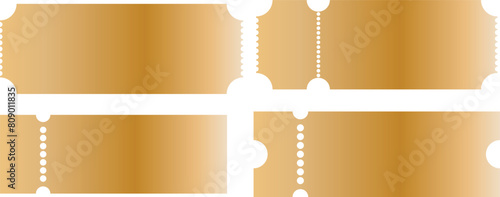 Ticket icon set, Movie show ticket vector icon, Cinema or Movie ticket in flat style ,Admit one coupon entrance vector