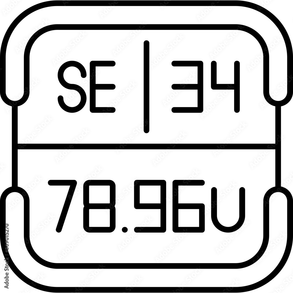 Selenium Periodic Table Element Icon Selenium Periodic Table Element Icon
