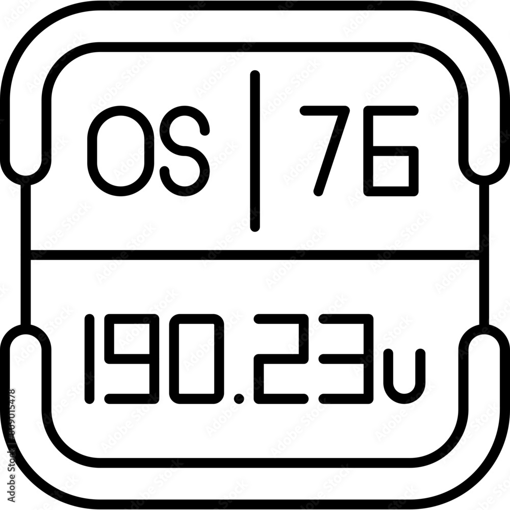 Osmium Periodic Table Element Icon Osmium Periodic Table Element Icon