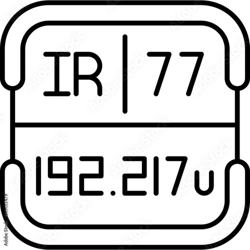 Iridium Periodic Table Element Icon
