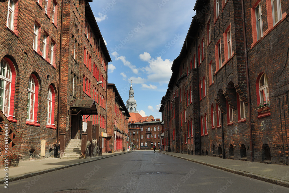 View of Nikiszowiec, Katowice district, Poland