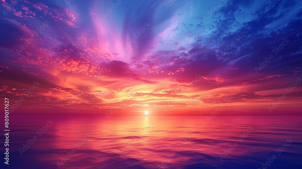 Fototapeta premium Generate a visual representation of a sunset