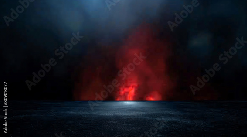 Dark Scene Cinematic, vibrancy with red Colors Illustrative Background Wallpaper Showroom Concept For Display