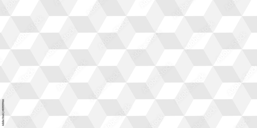 Vector Minimal cubes geometric tile and mosaic wall grid backdrop hexagon technology wallpaper background. White and gray block cube structure backdrop grid triangle texture vintage design. Vector Minimal cubes geometric tile and mosaic wall grid backdrop hexagon technology wallpaper background. White and gray block cube structure backdrop grid triangle texture vintage design.