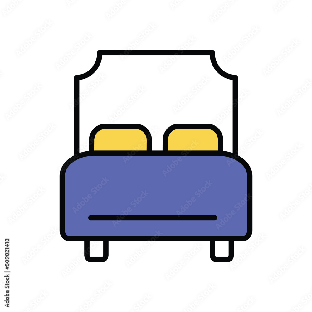 bed icon with white background vector stock illustration bed icon with white background vector stock illustration