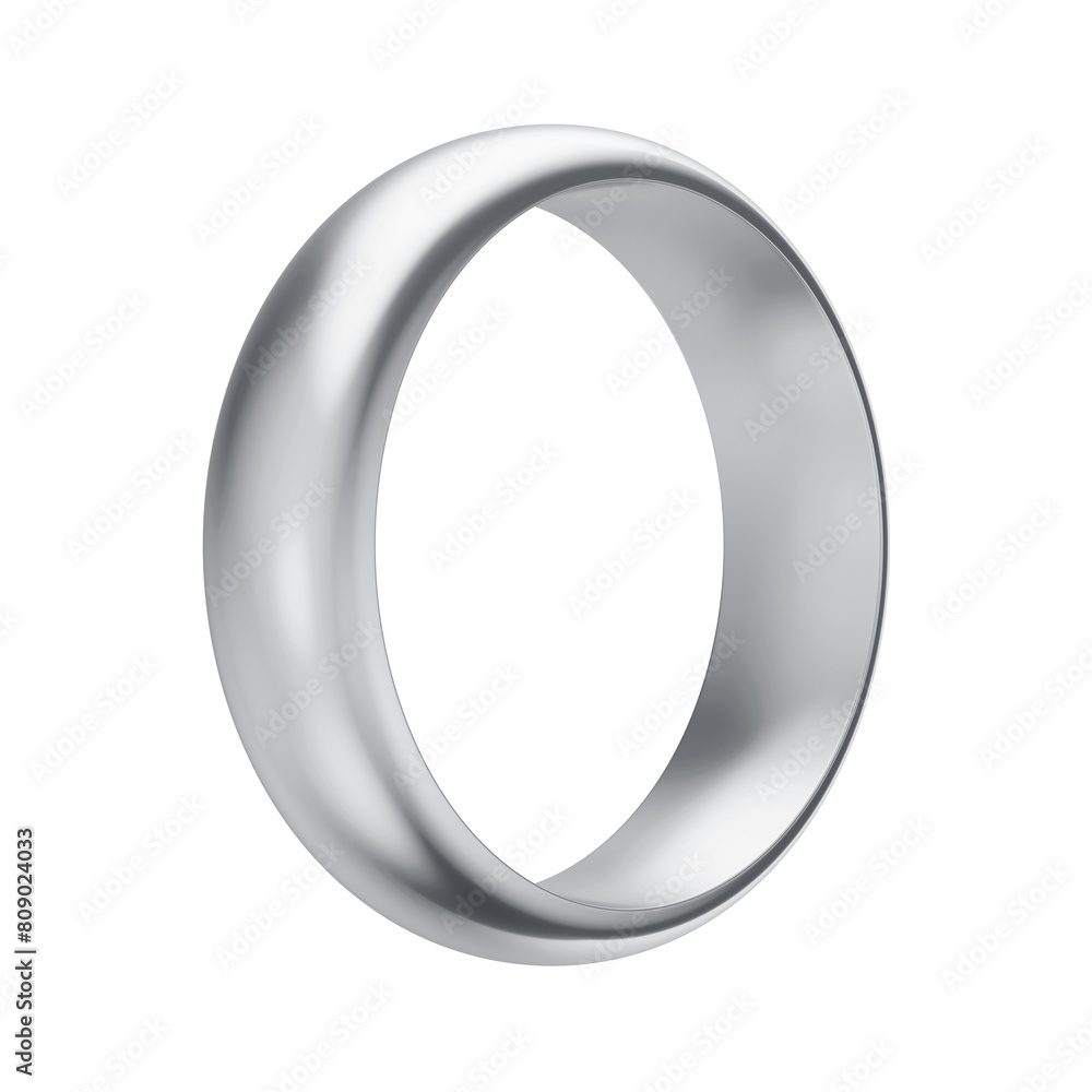 Silver Wedding Engagement Commitment Ring 3D Asset with Transparent Background Silver Wedding Engagement Commitment Ring 3D Asset with Transparent Background