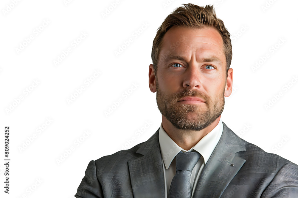 Portrait of american business man on isolated transparent background Portrait of american business man on isolated transparent background