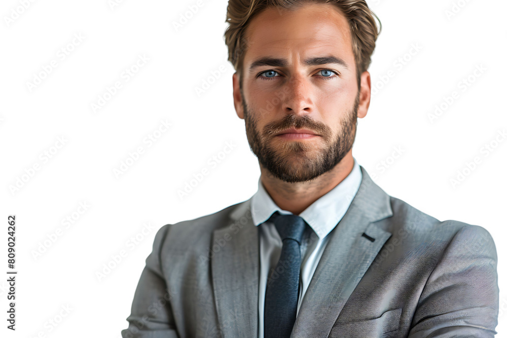 Portrait of american business man on isolated transparent background Portrait of american business man on isolated transparent background