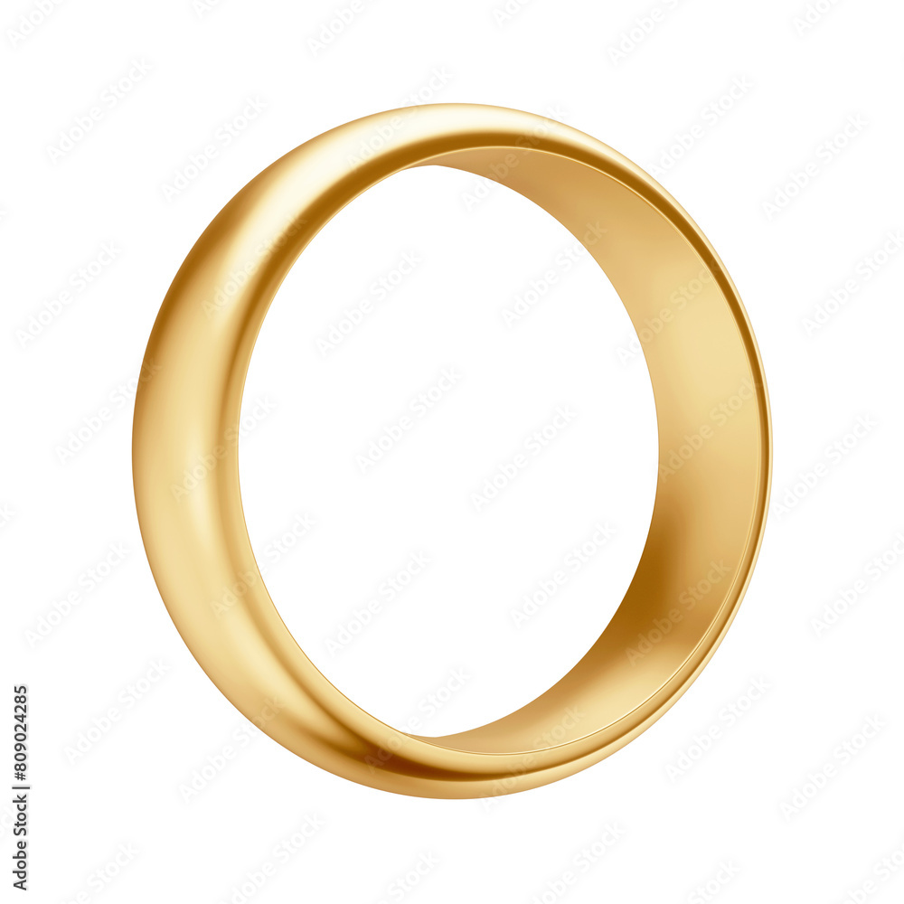 Golden Wedding Engagement Commitment Ring 3D Asset with Transparent Background Golden Wedding Engagement Commitment Ring 3D Asset with Transparent Background