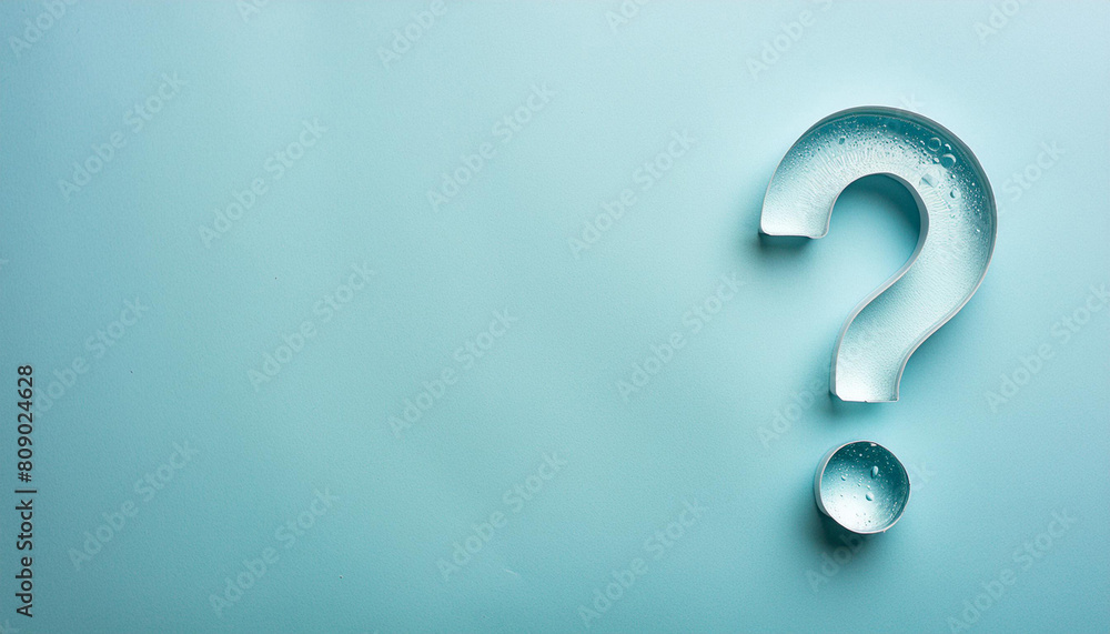 Naklejka premium 水素材のクエスチョンマーク