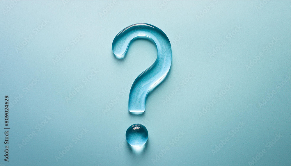 Naklejka premium 水素材のクエスチョンマーク