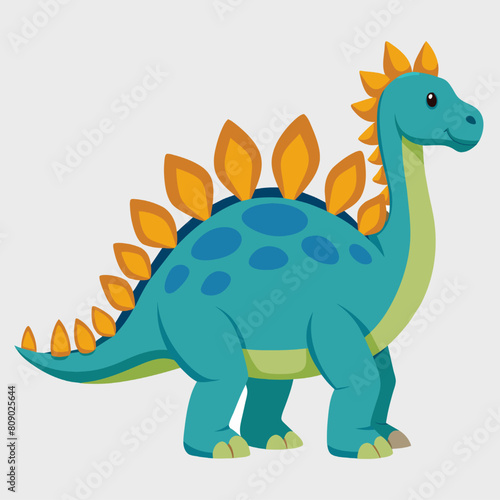 Dinosaur design over gray background  vector illustration 