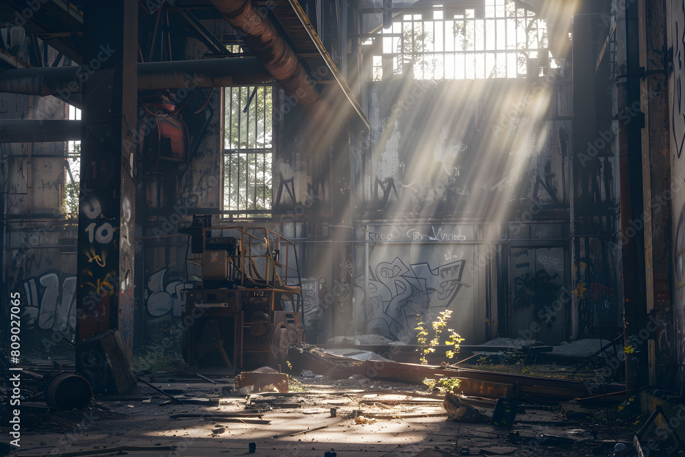 Glimpse into the Past: The Haunting Beauty of Abandoned Industrial Factory through Urban Exploration