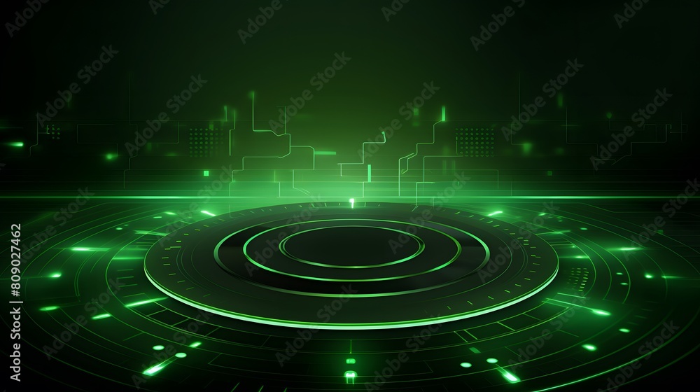 Fototapeta premium green Abstract technology background circles digital hi-tech technology design background. concept innovation. vector illustration