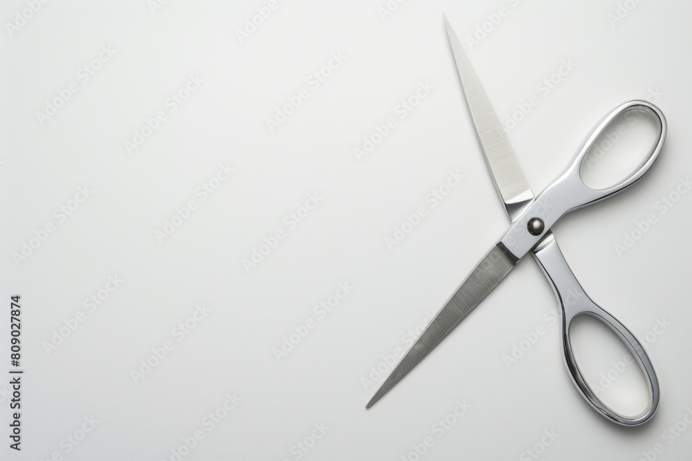 In order to advertise stainless steel scissors interestedly and effectively, they are placed on a white tone color floor. In order to advertise stainless steel scissors interestedly and effectively, they are placed on a white tone color floor.