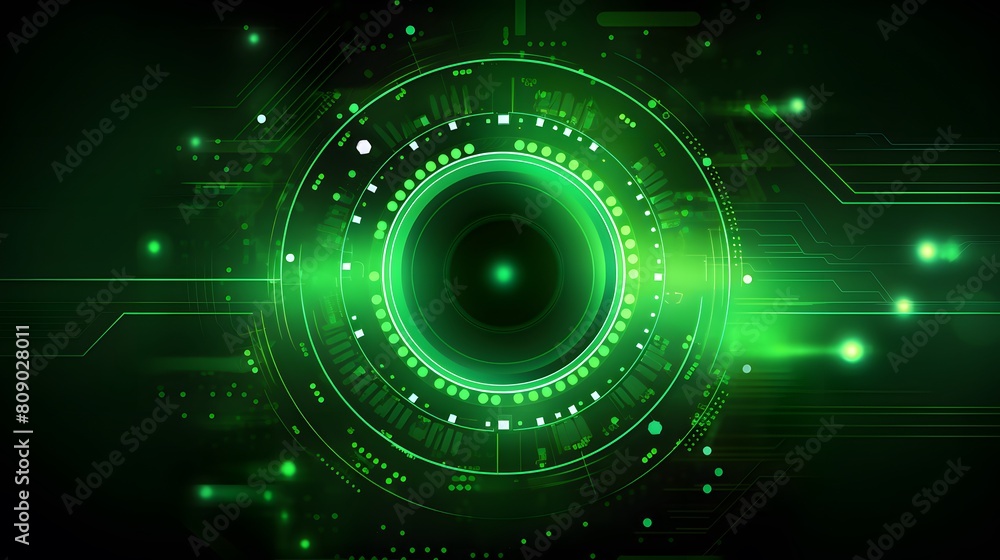 Fototapeta premium green Abstract technology background circles digital hi-tech technology design background. concept innovation. vector illustration