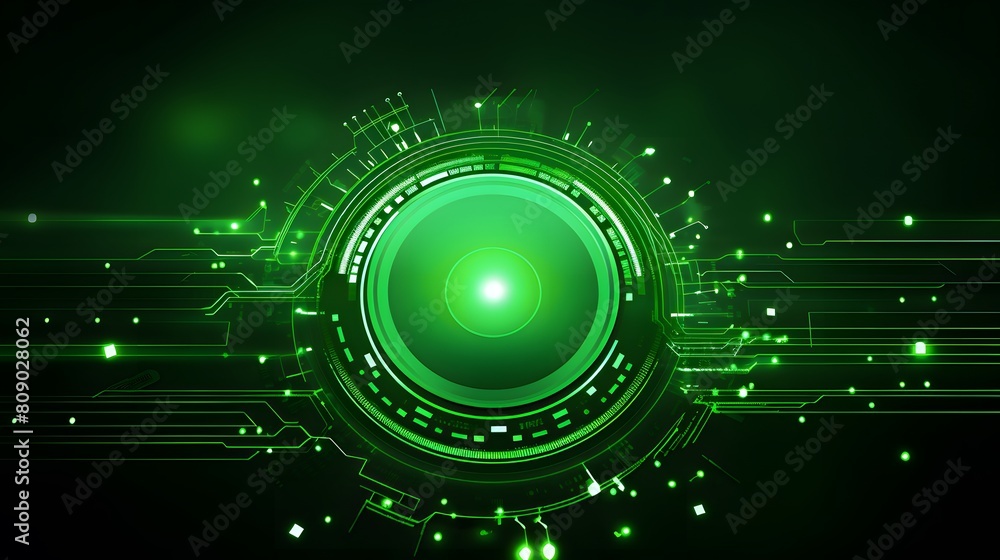 Fototapeta premium green Abstract technology background circles digital hi-tech technology design background. concept innovation. vector illustration