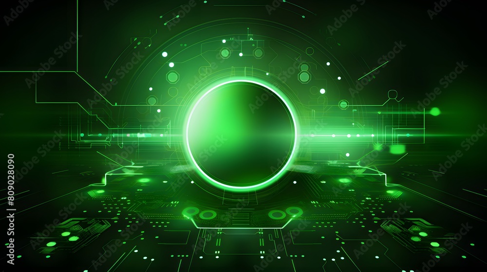 Fototapeta premium green Abstract technology background circles digital hi-tech technology design background. concept innovation. vector illustration