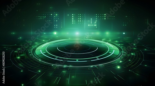 
green Abstract technology background circles digital hi-tech technology design background. concept innovation. vector illustration