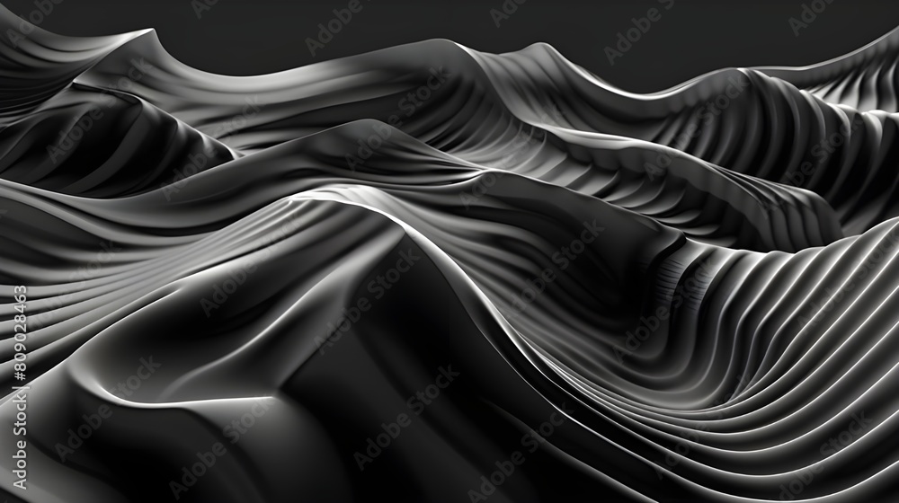 3D modern wave curve abstract presentation background 